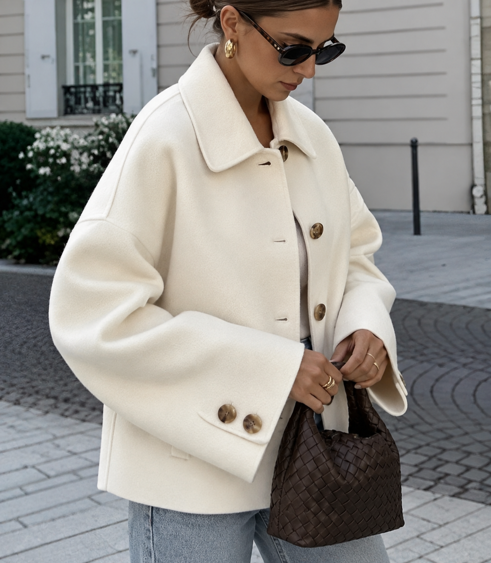 MARGAUX™ | Krótka kurtka oversize z kołnierzem — 1