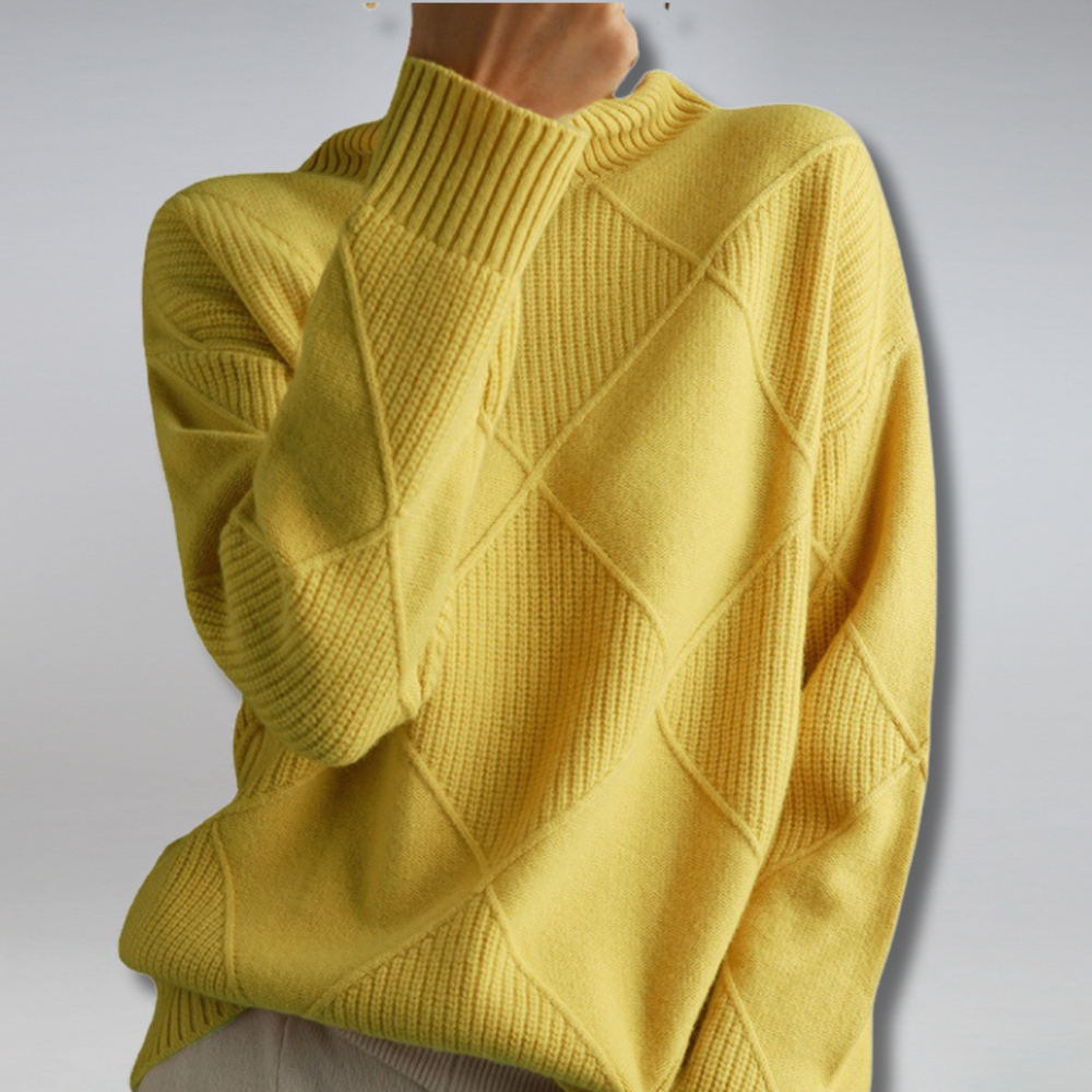 ADÈLE™ | Ciepły sweter z golfem o luźnym kroju — 1
