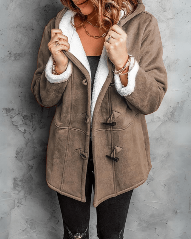 ÉLOÏSE™ | Ciepła kurtka z kapturem i podszewką z baranka — 2