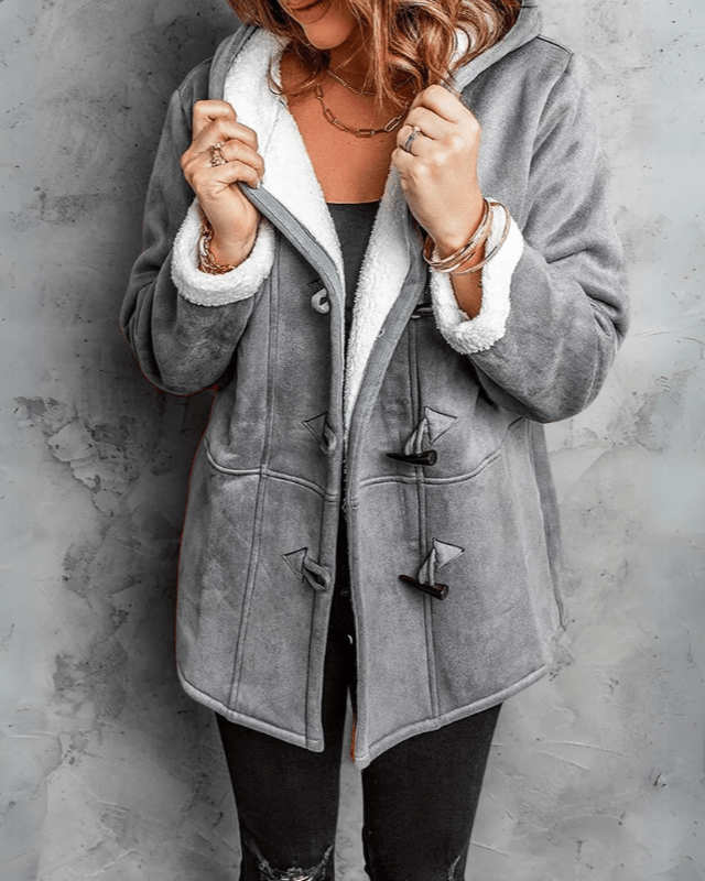 ÉLOÏSE™ | Ciepła kurtka z kapturem i podszewką z baranka — 3