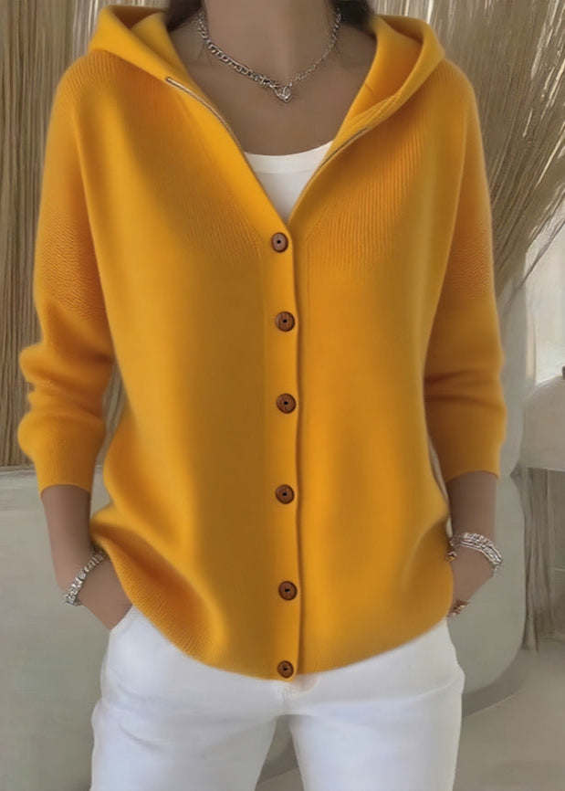CAMILLE™ | Sweter rozpinany z kapturem na guziki — 9