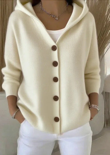 CAMILLE™ | Sweter rozpinany z kapturem na guziki — 4