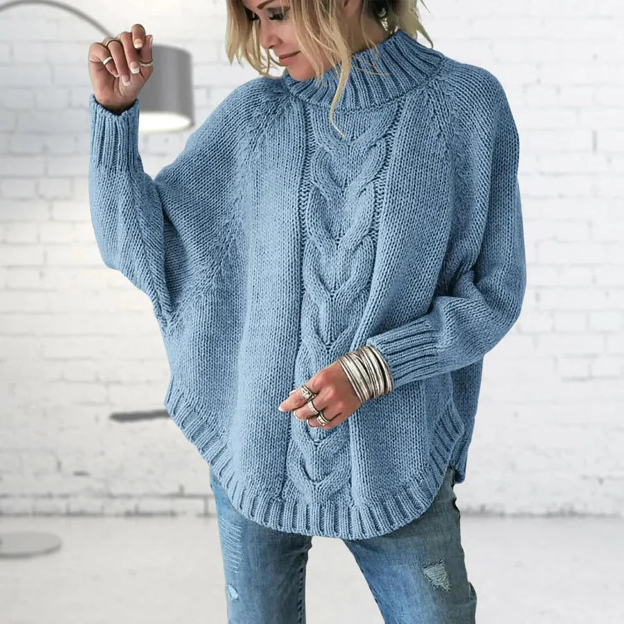 ÉLODIE™ | Ciepły sweter oversize w warkocze z golfem — 5