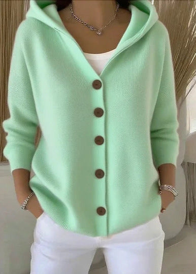 CAMILLE™ | Sweter rozpinany z kapturem na guziki — 8