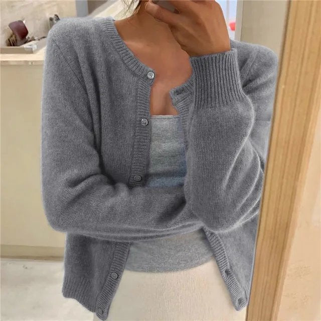 VALENTINE™ | Krótki sweter rozpinany na guziki — 1