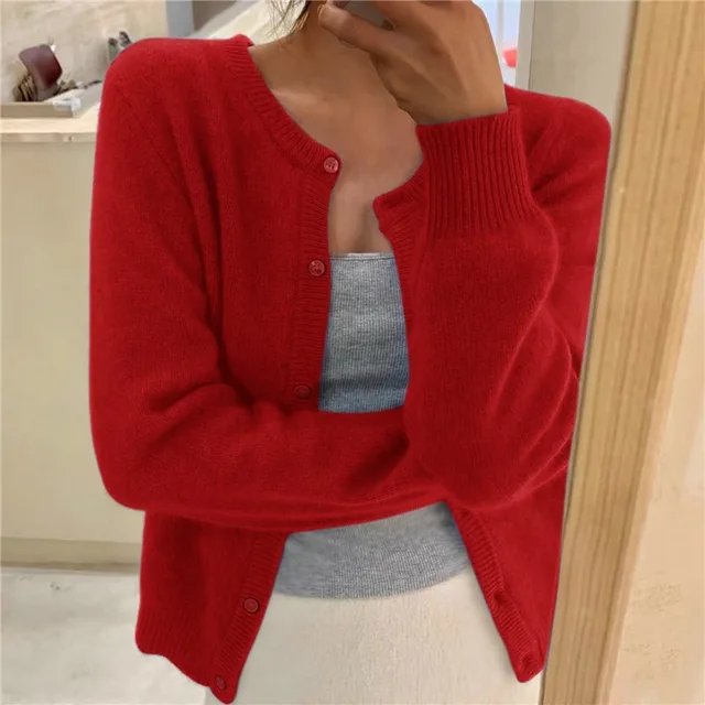 VALENTINE™ | Krótki sweter rozpinany na guziki — 8